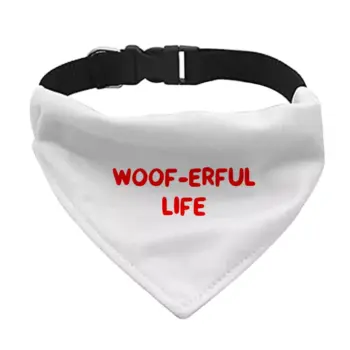 Woof Pet Bandana Collar – Funny Scarf Collar – Cool Dog Bandana