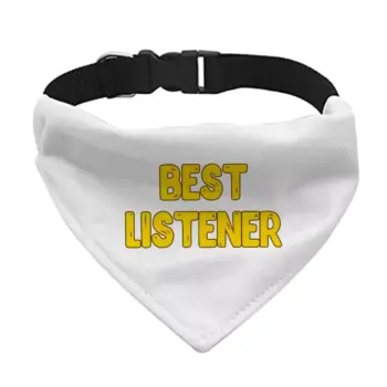 Listener Pet Bandana Collar – Funny Scarf Collar – Cool Dog Bandana