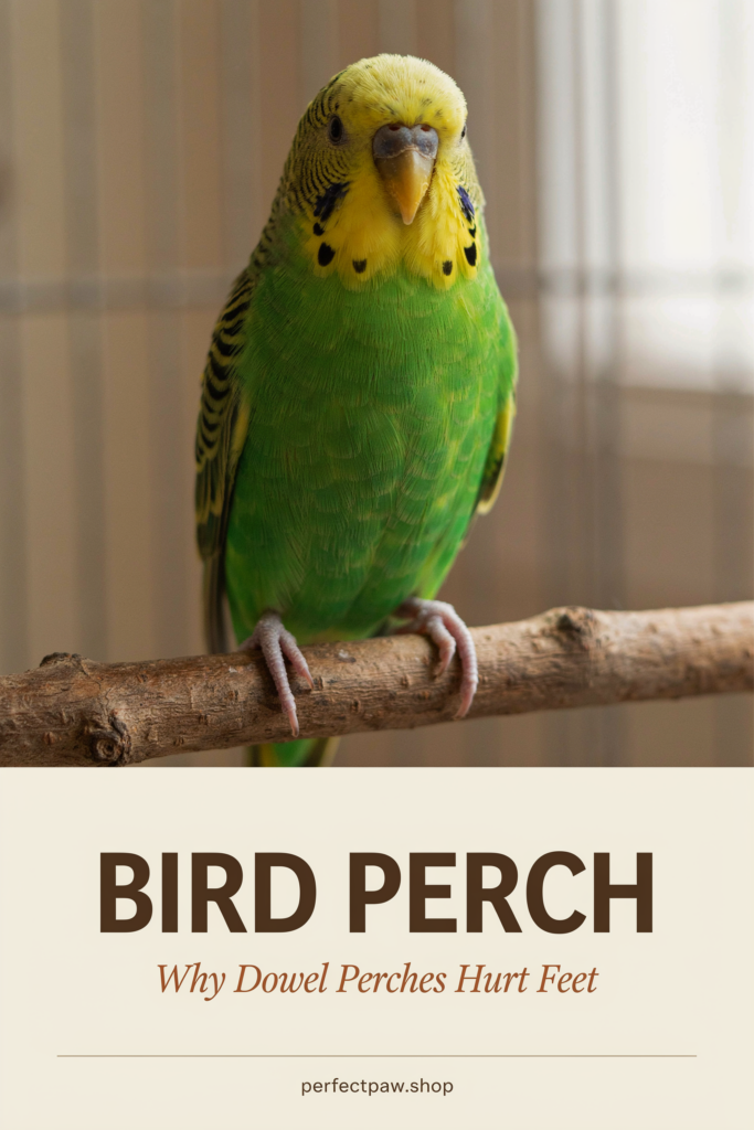 Bird perch guide: Why Dowel Perches Hurt Feet