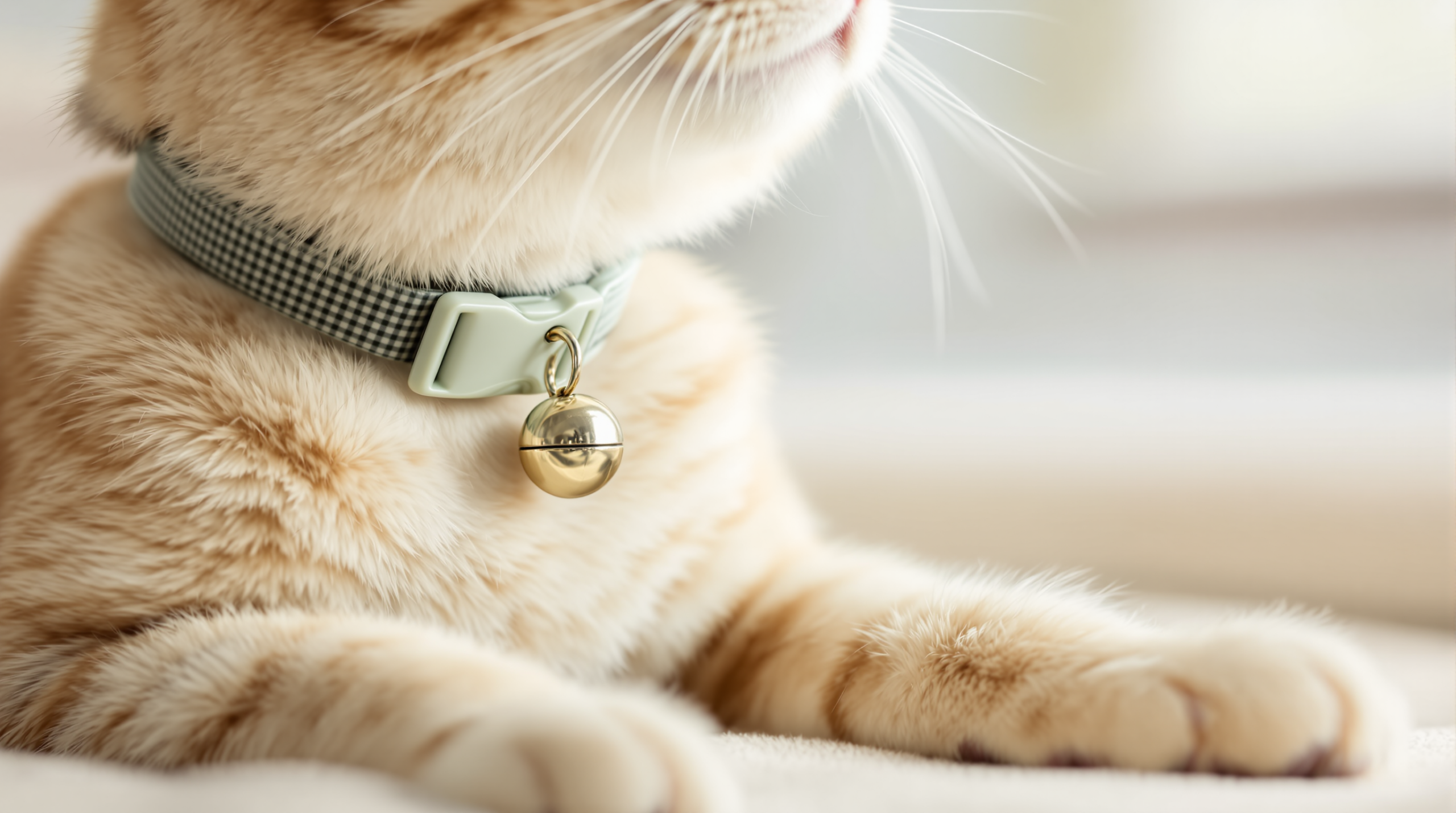 Cat Collars: Why the Breakaway Buckle Is the Only Part That Matters 1 Close-up of a breakaway cat collar with bell showing the safety buckle