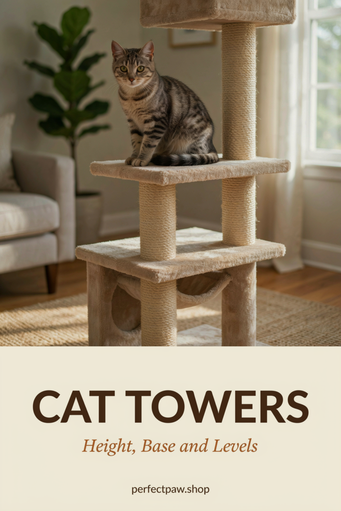 Cat tower guide: Height, Base and Levels