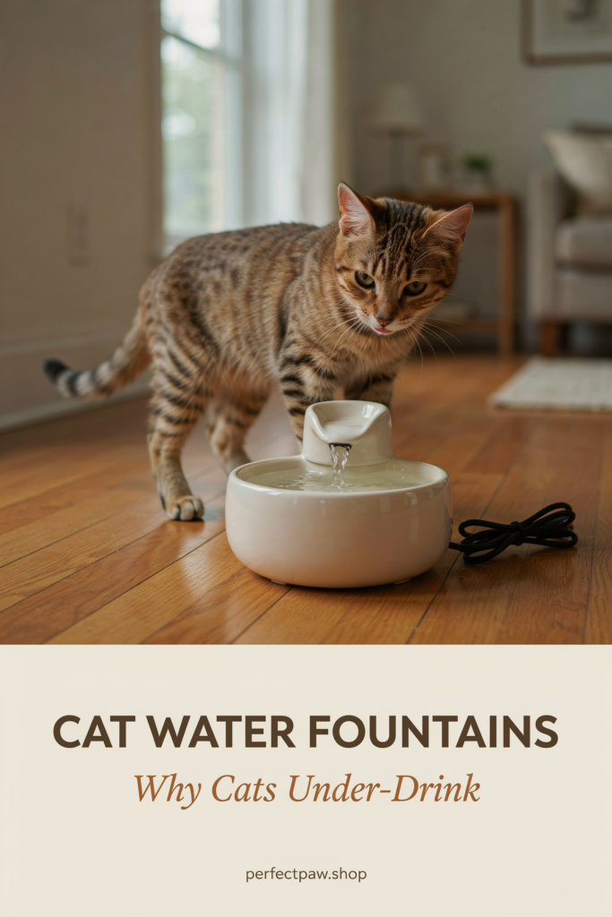 Cat Water Fountains: Why Cats Under-Drink and What Actually Helps 2 Cat water fountain guide: Why Cats Under-Drink