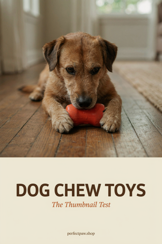 Dog chew toys guide: The Thumbnail Test