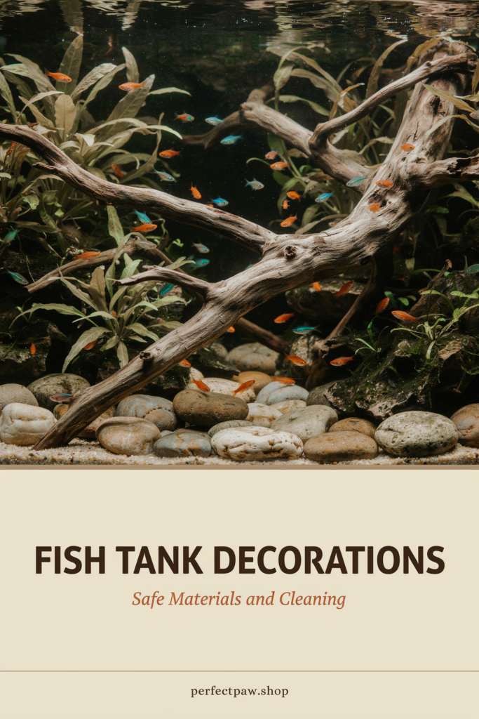 Fish Tank Decorations: Safe Materials, Sharp Edges and Cleaning Them Properly 2 Fish tank decorations guide: Safe Materials and Cleaning