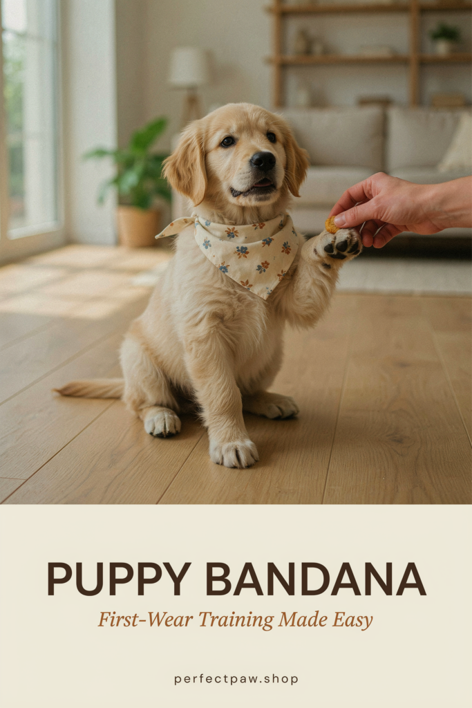 Puppy Bandana: First-Wear Training, Chewing Risk and Sizing as They Grow 2 Puppy bandana guide: First-Wear Training Made Easy