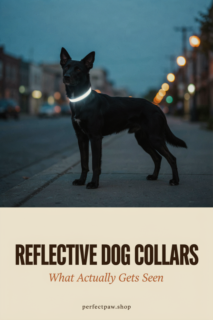 Reflective Dog Collars: Reflective vs LED and What Actually Gets Seen 2 Reflective dog collar guide: What Actually Gets Seen